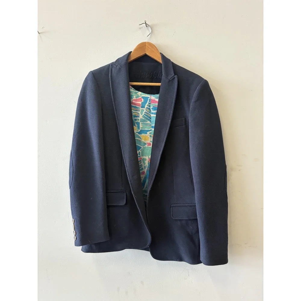 Chubbies Blazer Mens Small Blue Cotton Tropical Lined Casual Sport Coat Summer